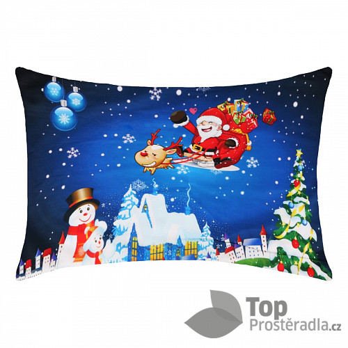 Povlak na polštářek s vánočním motivem 40x60 Happy Santa