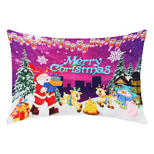 Povlak na polštářek s vánočním motivem 40x60 Santa a přátelé