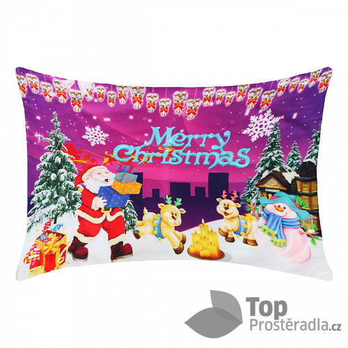 Povlak na polštářek s vánočním motivem 40x60 Santa a přátelé