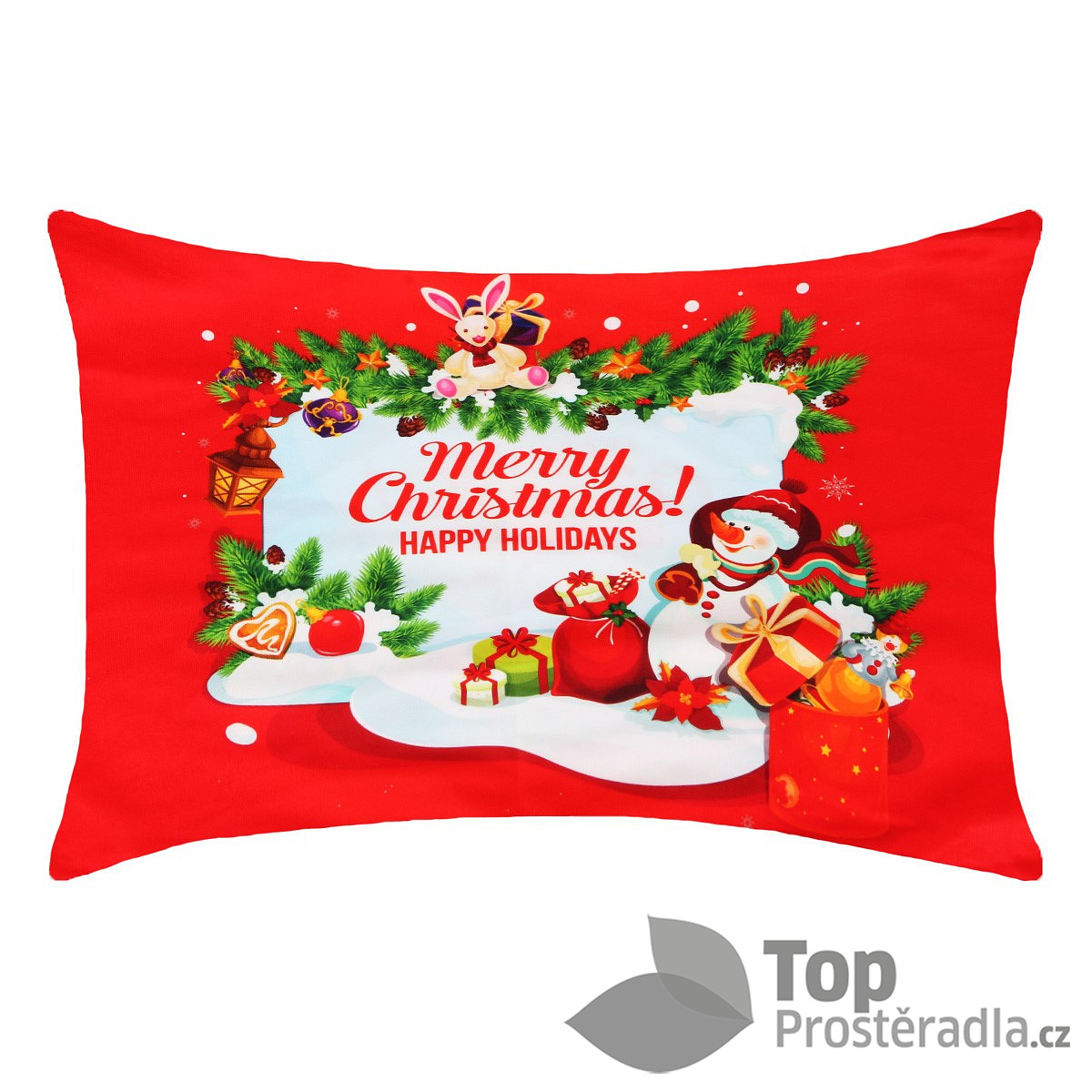 Levně TP Povlak na polštářek s vánočním motivem 40x60 Happy holidays