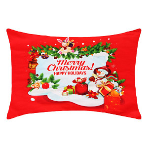 Povlak na polštářek s vánočním motivem 40x60 Happy holidays