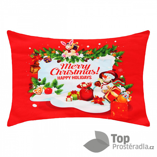 Povlak na polštářek s vánočním motivem 40x60 Happy holidays