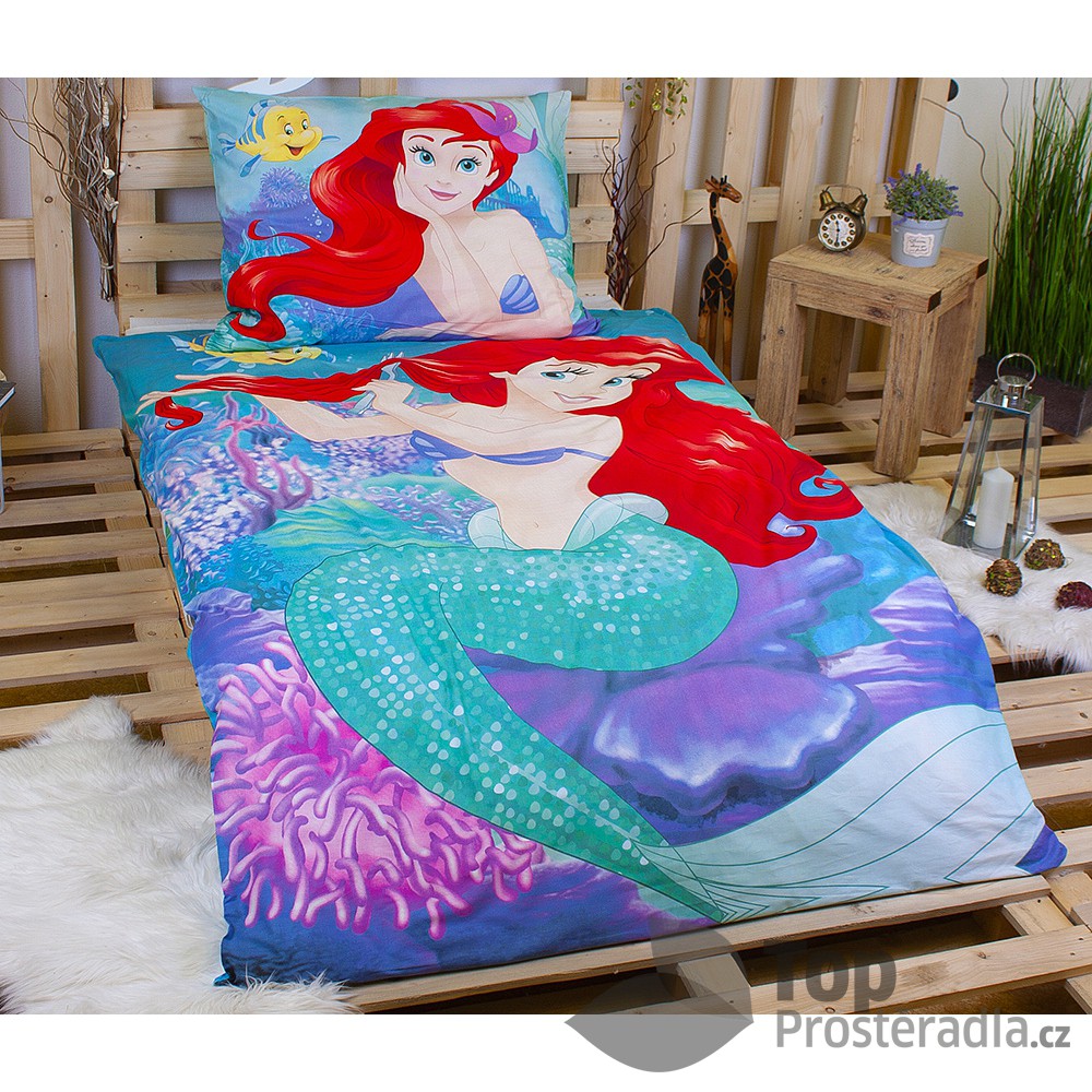 Jerry Fabrics Disney povlečení 140x200 70x90 Malá mořská víla