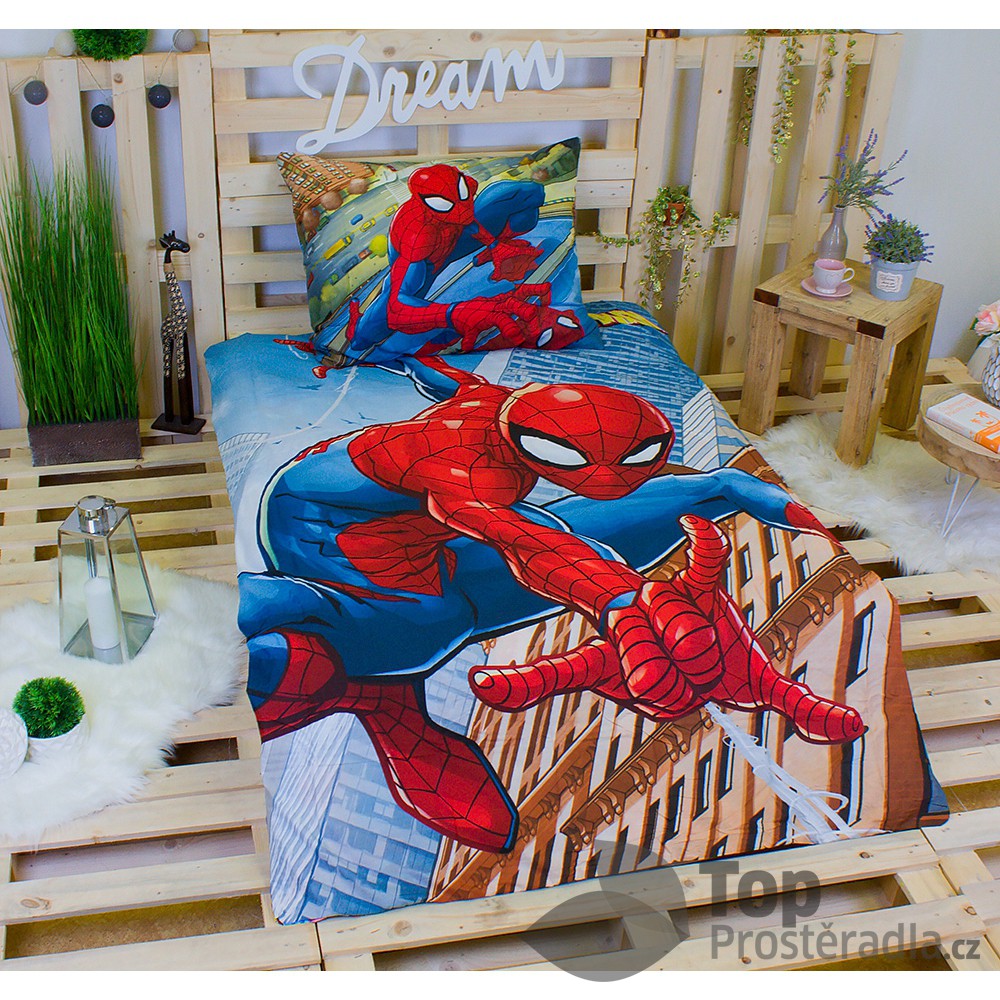 TOP Bavlněné povlečení 140x200+70x90 Spiderman