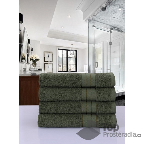 Dárkové balení froté ručníků 4 kusy - Tmavě zelená