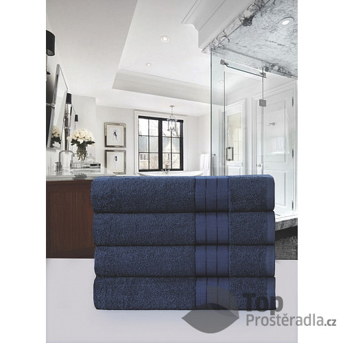 Dárkové balení froté ručníků 4 kusy - Tmavě modrá