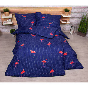 Zvýhodněná sada Microtop povlečení na dvě lůžka 140x200+70x90 - Plameňáci