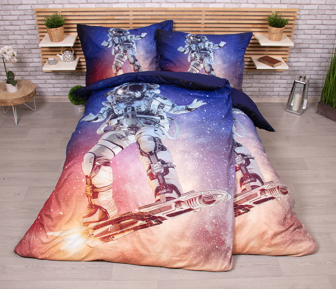 TP Zvýhodněná sada 3D povlečení na dvě lůžka 140x200 + 70x90 - Astronaut