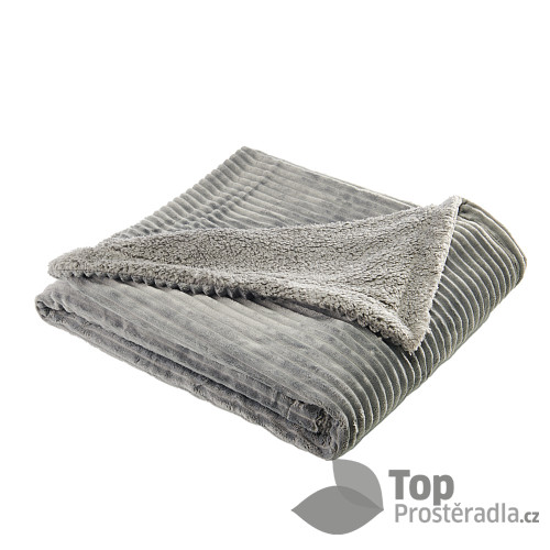Dvouvrstvá deka z mikroflanelu 150x200 - Tmavě šedá