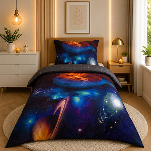 3D povlečení 140x200+70x90 Planets