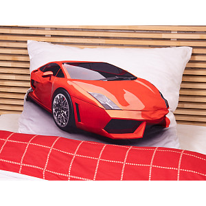 3D povlečení 140x200+70x90 Red car
