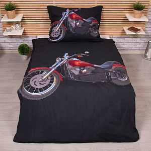 3D povlečení 140x200+70x90 Motorbike