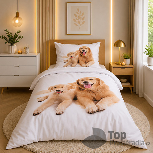 3D povlečení 140x200+70x90 Mazlíčci
