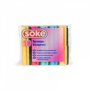 Söke Tvarovaná Houbička na nádobí 10 ks