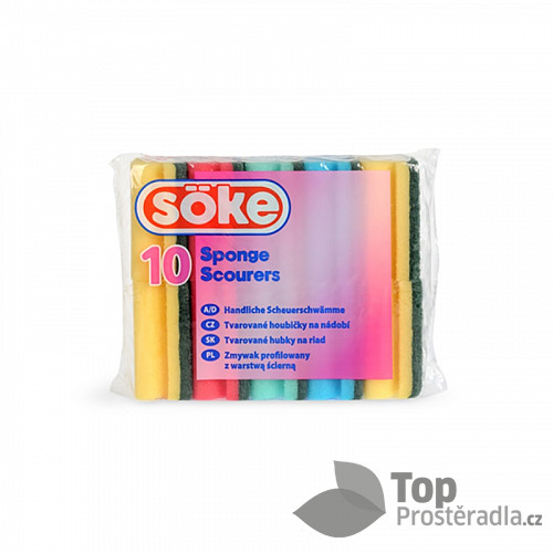 Söke Tvarovaná Houbička na nádobí 10 ks