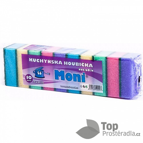 Moni houbička na nádobí s drátěnkou 10 ks