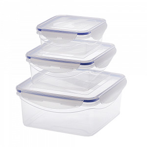 Plastový box na potraviny set 3 ks 2,5 L, 1,2 L, 0,53 L