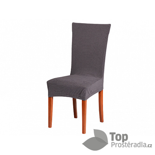 Univerzální elastický potah na židli manšestr - Tmavě šedá