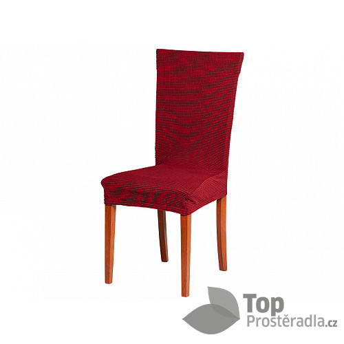 Univerzální elastický potah na židli manšestr - Červená