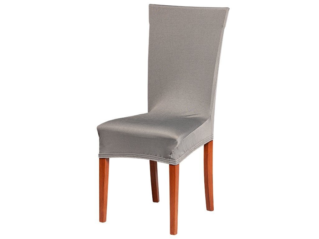 Univerzální elastický potah na židli - Stříbrnošedá
