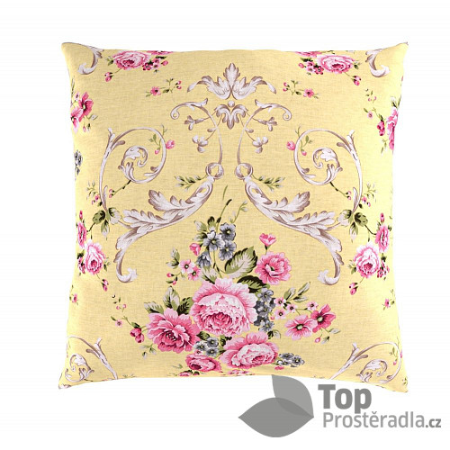 Bavlněný povlak na polštář PROVENCE COLLECTION 50x70 CLER žlutá