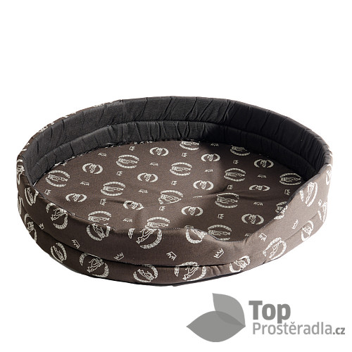 Oválný pelech pro psy VIII 76x68x16 - Royal dog hnědý