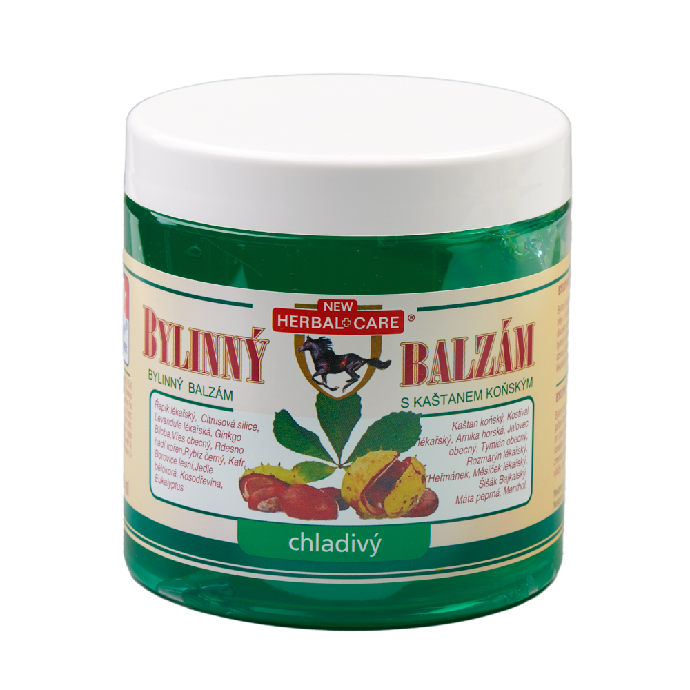 Fotografie Bylinný balzám s kaštanem koňským - chladivý 500ml