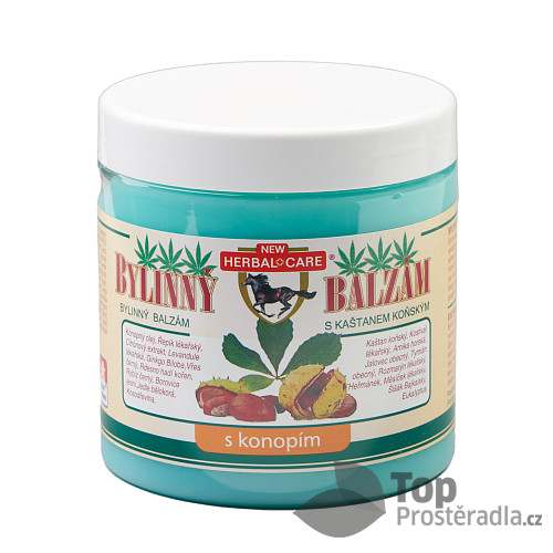 Bylinný balzám s kaštanem koňským - s konopím 500ml