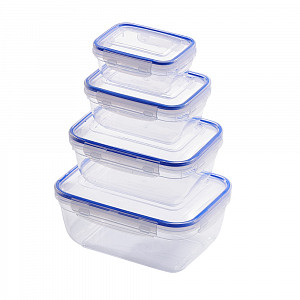 Plastový box na potraviny set 4ks - 0,4 L, 0,8 L , 1,4 L , 2,3 L