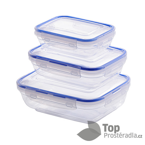 Plastový box na potraviny set 3ks - 0,56 L , 0,97 L , 1,67 L