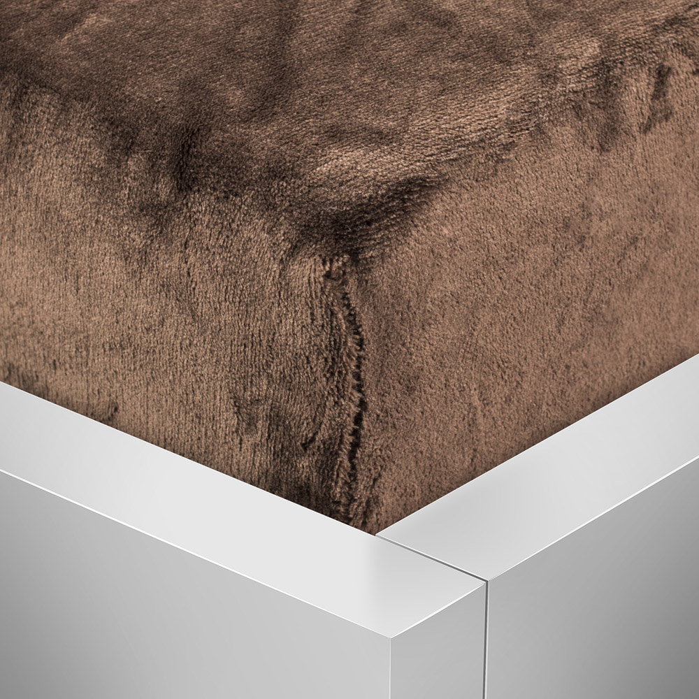 TP Mikroplyšové prostěradlo 220x200 Elegance - Tmavě hnědá