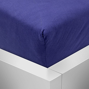 Jersey prostěradlo 180x200 Premium - Modrá