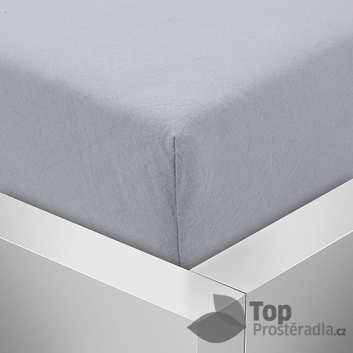 Jersey prostěradlo 160x200 Premium - Světle šedá