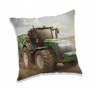 Dekorační polštářek 40x40 cm - Traktor Green