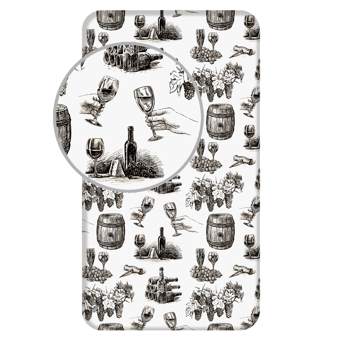 Fotografie Jerry Fabrics Prostěradlo Víno bavlna 90x200 cm