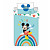Bavlněné povlečení do postýlky 40x60+100x135 Mickey Rainbow