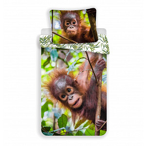 Bavlněné povlečení 140x200+70x90 Orangutan