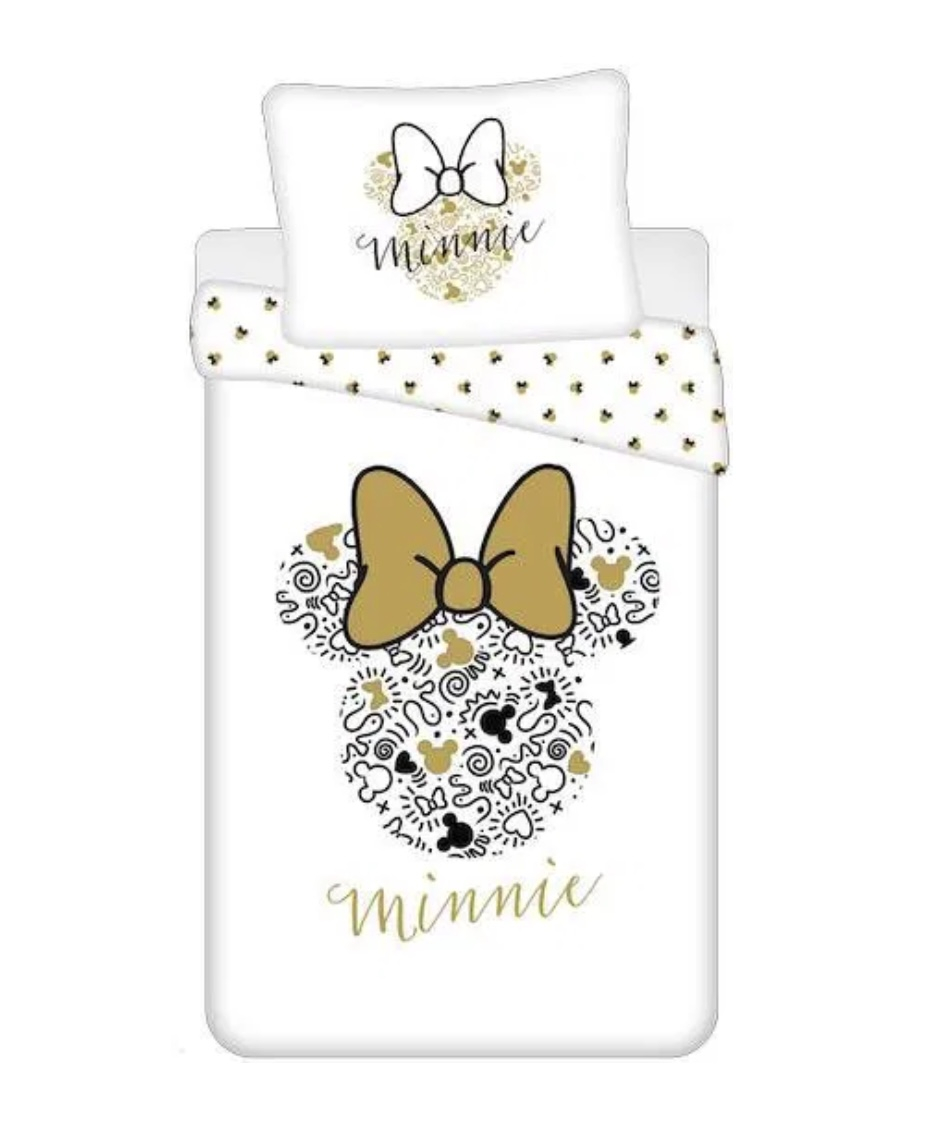 TP Bavlněné povlečení 140x200+70x90 Minnie Gold