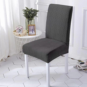 Univerzální elastický potah na židli jednobarevný - Černá 6ks