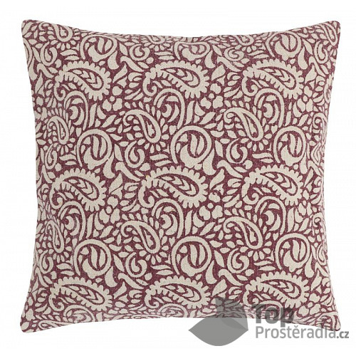 Bavlněný povlak na polštář PAULA 45x45 - Bordo kašmír