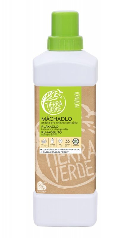 Fotografie Tierra Verde Máchadlo prádla pro citlivou pokožku (1 l) - pro ekzematiky, alergiky a malé děti