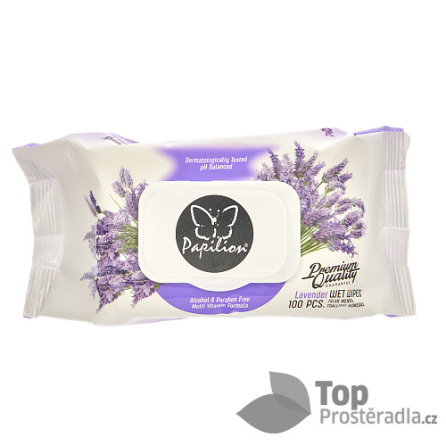 Papilion vlhčené ubrousky lavender 100 ks
