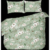 Bavlněné povlečení DELUXE 140x200+70x90 MAGNÓLIE zelená