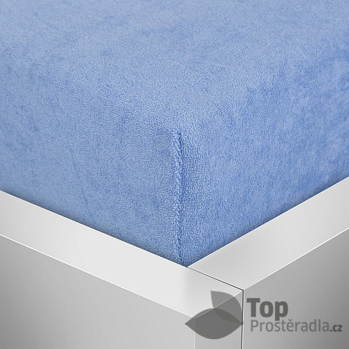 Froté prostěradlo 180x200 Premium - Nebeská modř
