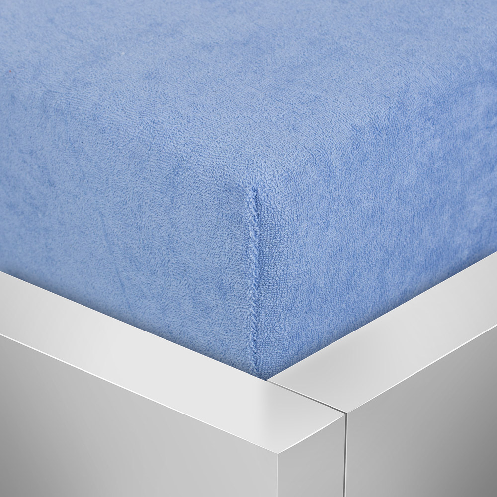 TP Froté prostěradlo 180x200 Premium - Nebeská modř