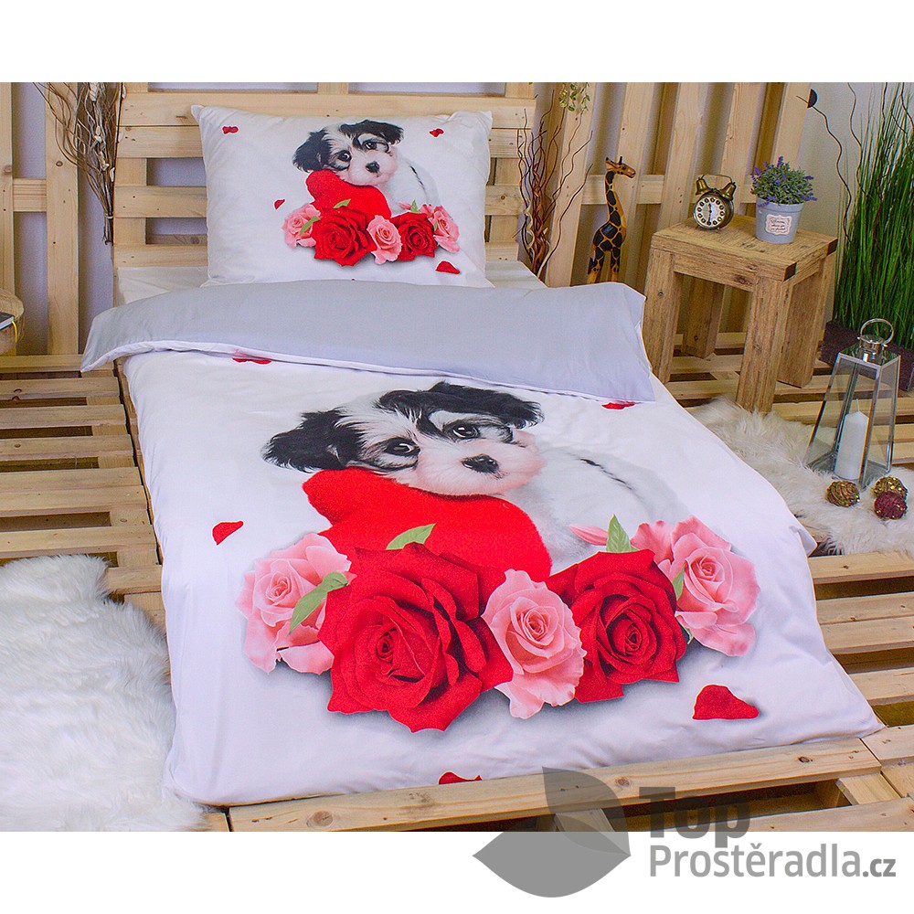 3D povlečení 140x200 + 70x90 - Štěňátko