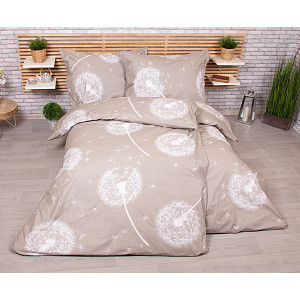 Zvýhodněná sada bavlněného povlečení na dvě lůžka 140x200+70x90 - Pampelišky béžové