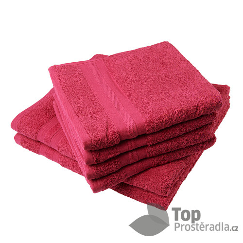 Set ručníků a osušek EXCLUSIVE TOP COLLECTION 6 kusů - Vínová