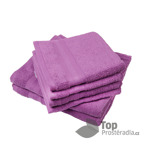 Set ručníků a osušek EXCLUSIVE TOP COLLECTION 6 kusů - Fialová