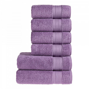 Set ručníků a osušek EXCLUSIVE TOP COLLECTION 6 kusů - Fialová